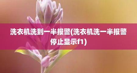 洗衣机洗到一半报警(洗衣机洗一半报警停止显示f1)