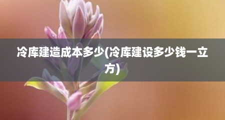 冷库建造成本多少(冷库建设多少钱一立方)