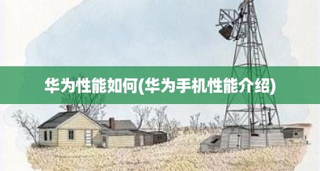 华为性能如何(华为手机性能介绍)