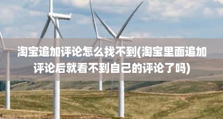 淘宝追加评论怎么找不到(淘宝里面追加评论后就看不到自己的评论了吗)