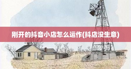 刚开的抖音小店怎么运作(抖店没生意)