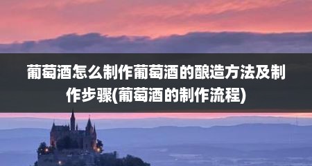 葡萄酒怎么制作葡萄酒的酿造方法及制作步骤(葡萄酒的制作流程)