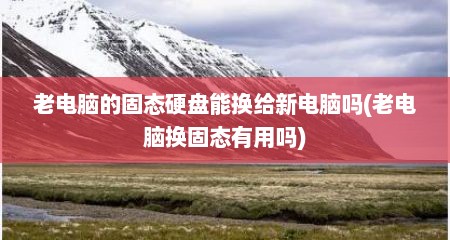 老电脑的固态硬盘能换给新电脑吗(老电脑换固态有用吗)