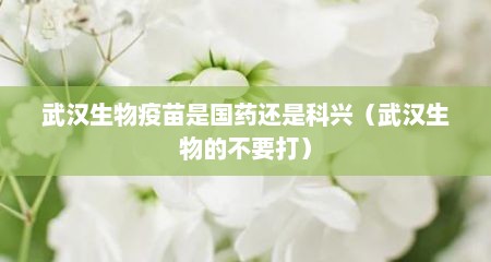 武汉生物疫苗是国药还是科兴（武汉生物的不要打）