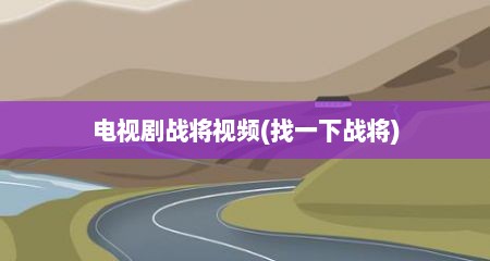电视剧战将视频(找一下战将)