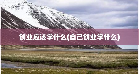 创业应该学什么(自己创业学什么)