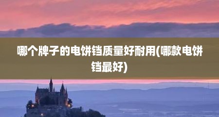 哪个牌子的电饼铛质量好耐用(哪款电饼铛最好)