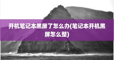 开机笔记本黑屏了怎么办(笔记本开机黑屏怎么整)