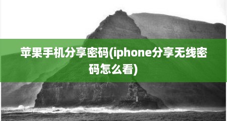苹果手机分享密码(iphone分享无线密码怎么看)