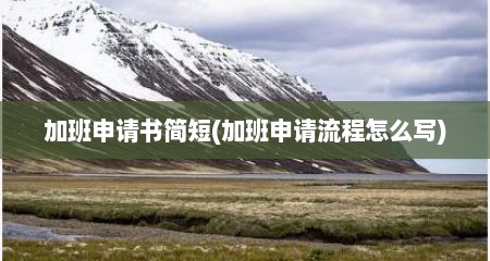 加班申请书简短(加班申请流程怎么写)