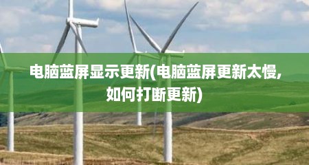 电脑蓝屏显示更新(电脑蓝屏更新太慢,如何打断更新)