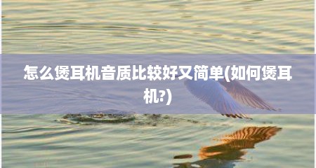 怎么煲耳机音质比较好又简单(如何煲耳机?)