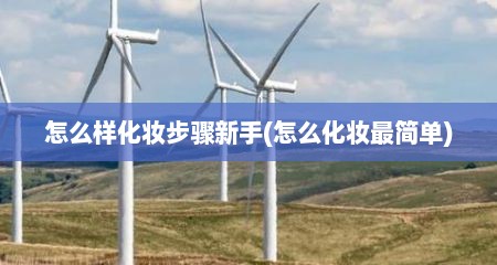 怎么样化妆步骤新手(怎么化妆最简单)