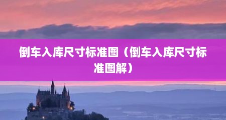 倒车入库尺寸标准图（倒车入库尺寸标准图解）