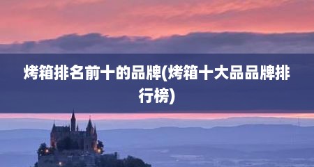 烤箱排名前十的品牌(烤箱十大品品牌排行榜)