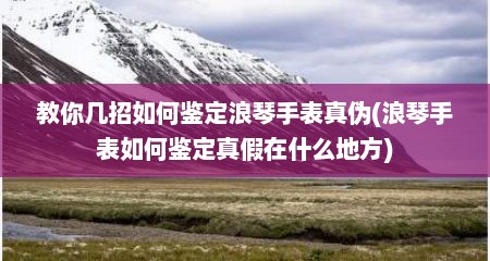 教你几招如何鉴定浪琴手表真伪(浪琴手表如何鉴定真假在什么地方)