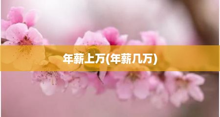 年薪上万(年薪几万)
