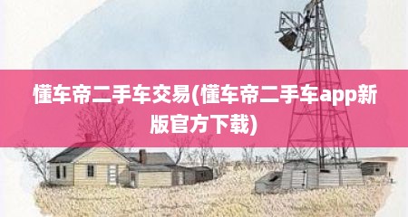 懂车帝二手车交易(懂车帝二手车app新版官方下载)