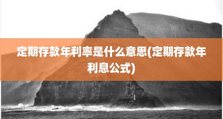 定期存款年利率是什么意思(定期存款年利息公式)