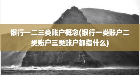 银行一二三类账户概念(银行一类账户二类账户三类账户都指什么)
