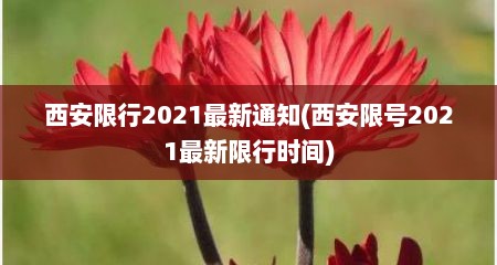 西安限行2021最新通知(西安限号2021最新限行时间)