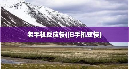 老手机反应慢(旧手机变慢)