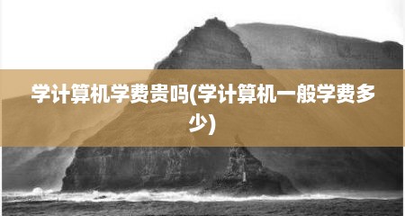 学计算机学费贵吗(学计算机一般学费多少)