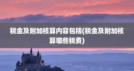 税金及附加核算内容包括(税金及附加核算哪些税费)