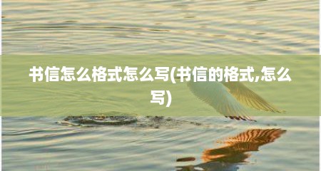 书信怎么格式怎么写(书信的格式,怎么写)