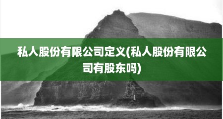 私人股份有限公司定义(私人股份有限公司有股东吗)