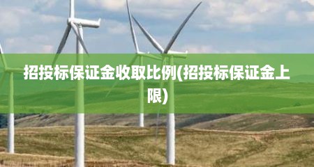 招投标保证金收取比例(招投标保证金上限)