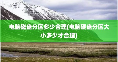 电脑磁盘分区多少合理(电脑硬盘分区大小多少才合理)