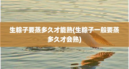 生粽子要蒸多久才能熟(生粽子一般要蒸多久才会熟)