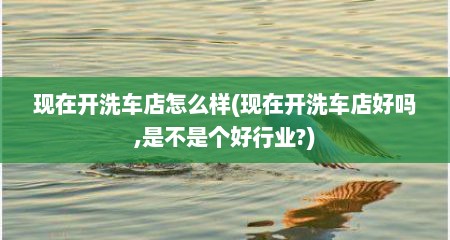 现在开洗车店怎么样(现在开洗车店好吗,是不是个好行业?)