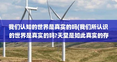 我们认知的世界是真实的吗(我们所认识的世界是真实的吗?天堂是如此真实的存在)