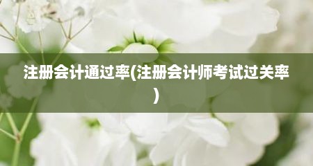 注册会计通过率(注册会计师考试过关率)