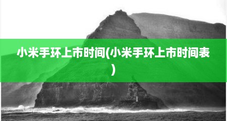 小米手环上市时间(小米手环上市时间表)