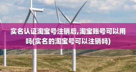 实名认证淘宝号注销后,淘宝账号可以用吗(实名的淘宝号可以注销吗)