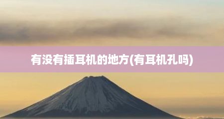 有没有插耳机的地方(有耳机孔吗)