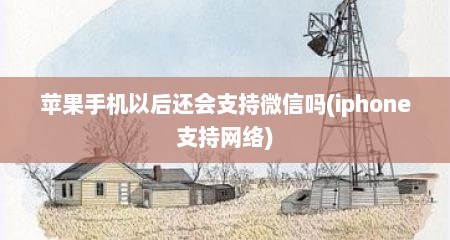 苹果手机以后还会支持微信吗(iphone支持网络)