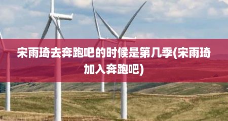 宋雨琦去奔跑吧的时候是第几季(宋雨琦加入奔跑吧)