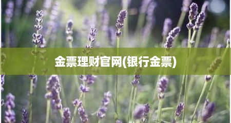 金票理财官网(银行金票)