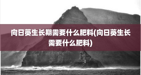 向日葵生长期需要什么肥料(向日葵生长需要什么肥料)