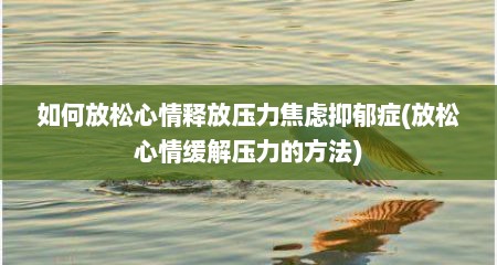 如何放松心情释放压力焦虑抑郁症(放松心情缓解压力的方法)