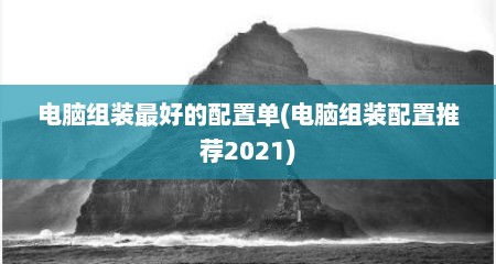 电脑组装最好的配置单(电脑组装配置推荐2021)