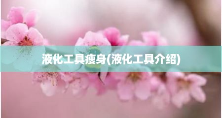 液化工具瘦身(液化工具介绍)