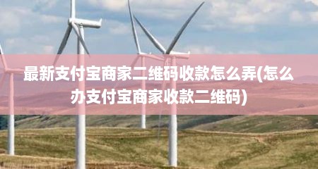 最新支付宝商家二维码收款怎么弄(怎么办支付宝商家收款二维码)