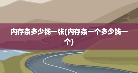 内存条多少钱一张(内存条一个多少钱一个)