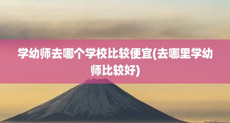 学幼师去哪个学校比较便宜(去哪里学幼师比较好)
