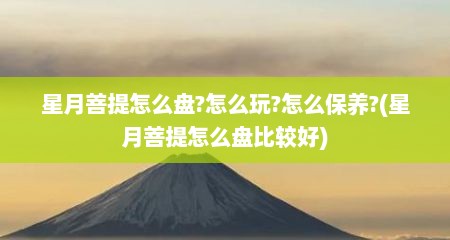 星月菩提怎么盘?怎么玩?怎么保养?(星月菩提怎么盘比较好)